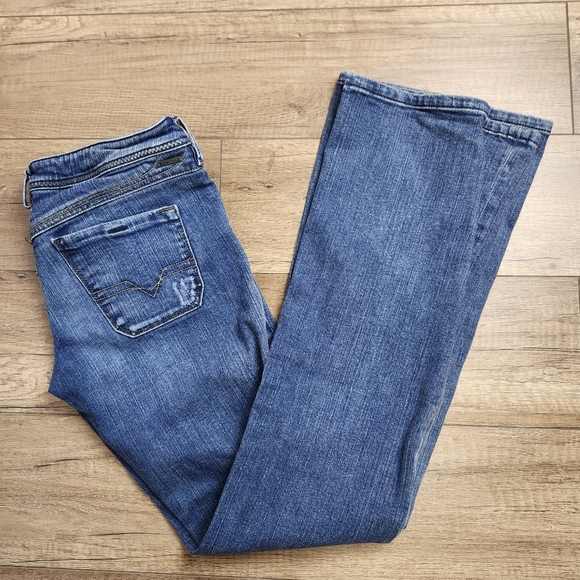 Diesel LOWKY B.C Stretch women's low-rise bootcut flare distressed W 27 32 L - Picture 6 of 16